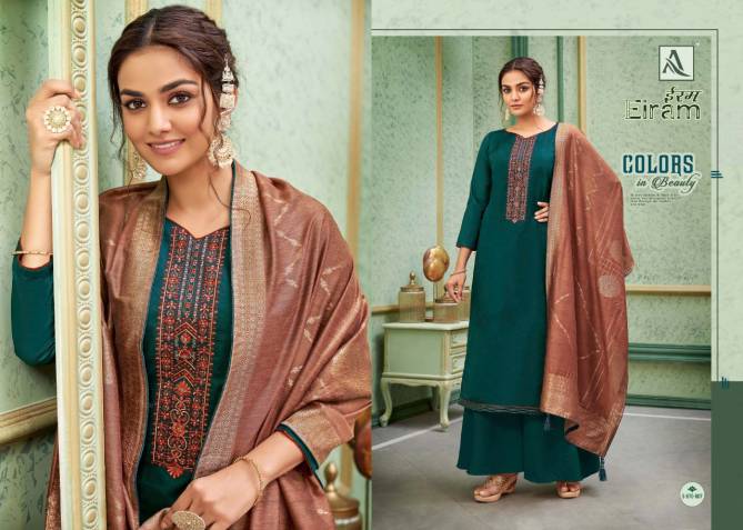 Alok Eiram Jam Cotton Fancy Festive Wear Fancy Embroidery Designer Dress Material